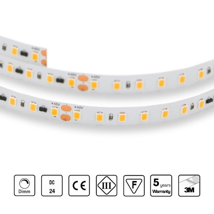 STRIP LED 48V 120 LED/m 8W/m CRI 90 IP65