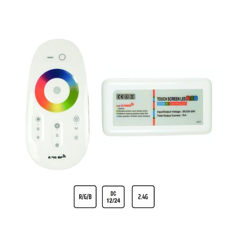 Sistema di controllo LED RGB 2.4G con touch completo