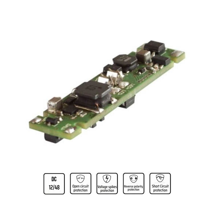 Dimmer monocanale CC con ingresso DALI per binario 48V