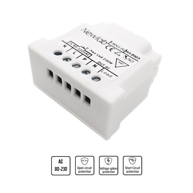 Dimmer monocanale in taglio di fase con ingresso PUSH