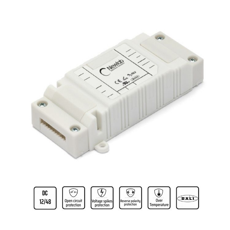 Dimmer monocanale CV con ingresso TAGLIO DI FASE/DALI/PUSH/POT/0-10V (UL)