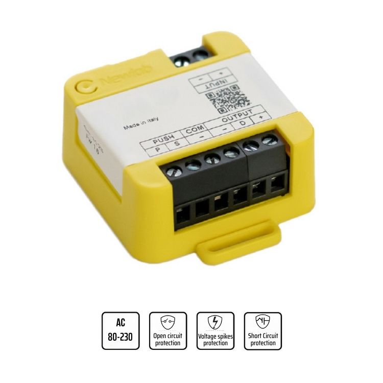 Dimmer monocanale in taglio di fase con ingresso PUSH (500W)